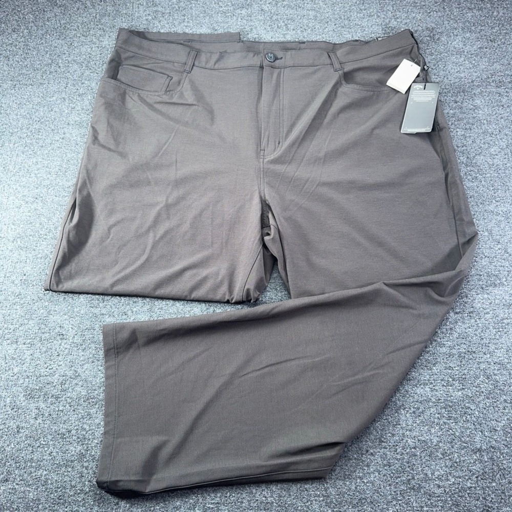 Callaway Golf Mens 48x30 Opti-Dri Lightweight Pants Black Heather NWT